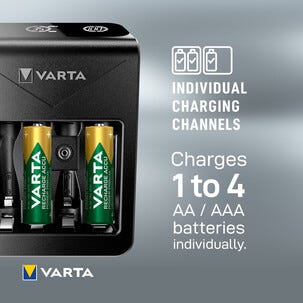 Varta LCD Plug Charger+ batteriladdare, 2600 mAh
