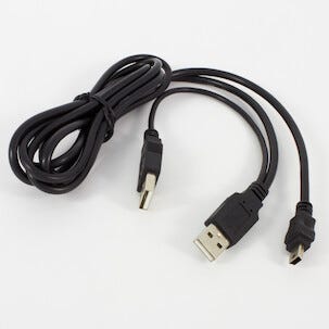 USB Y-kabel 2 m
