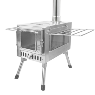 Vedfyrt campingovn for utendørs bruk