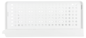 Kokoontaitettava säilytyslaatikko, jossa avoin etuosa, valkoinen