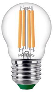 Varmvit LED-lampa E27 G45 2,3 W, Philips Ultra Efficient