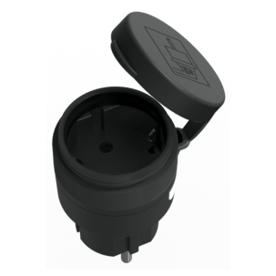 Batteridriven rörelsesensor och eluttag, utomhus