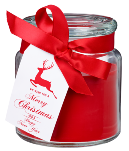 Duftlys i glasskrukke