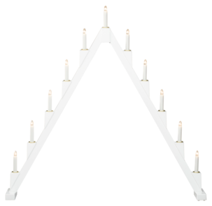 Konstsmide adventslysestake sammenleggbar hvit, 82 cm