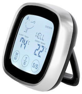 Digital stektermometer med LCD-display och timer