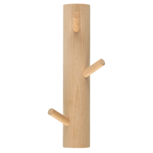 Kroklist Vertikal, trä, hängare med 3 krokar, 24 cm