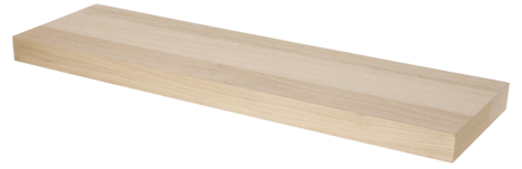 Svevende vegghylle i FSC-eikefiner, 60 eller 80 cm