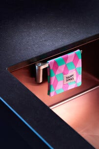 Happy Sinks oppvaskklutholder med magnet, rustfritt stål