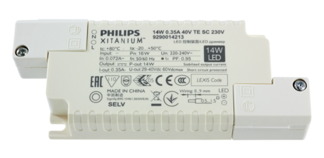 Dimbart drivdon LED, 29-40 V DC/350 mA, max 14 W 