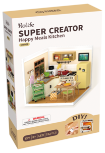 Rolife Super Creator miniatyrrum Happy Meals Kitchen, från 14 år