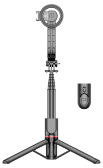 Selfiepinne med tripod, fjärrkontroll och magnetfäste