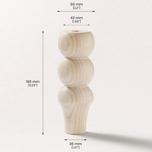 Prettypegs möbelben Siri 160 mm Raw, 1-pack