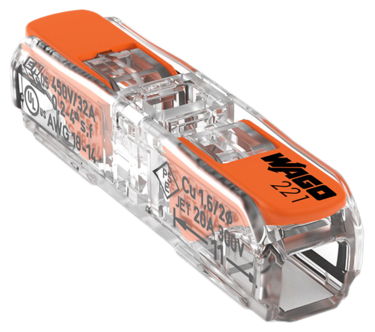 Wago 221 skjøteklemme som kan åpnes