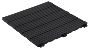 Terrasseheller balkong plast, grå gulvfliser, 4-pakning