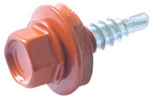 Överlappsskruv röd