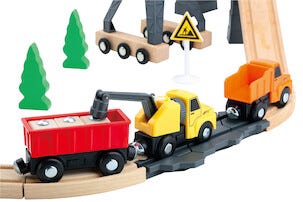 Junarata puuta rakennustyömaa, 35 osaa, yli 3-vuotiaille