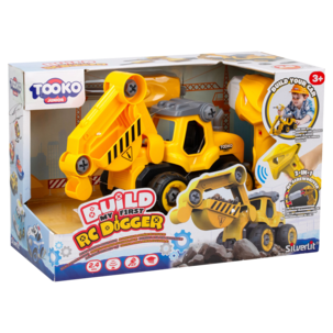 Silverlit RC grävmaskin byggset med ljud, från 3 år