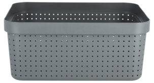 Oppbevaringskurv Neat, grå, resirkulert plast