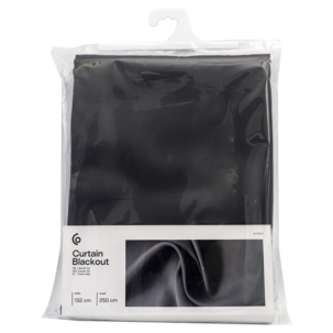 Mörkläggande gardin Blackout, mörkgrå, 1-pack