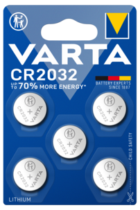 Varta CR2032 litiumbatteri 3 V, 5-pakning