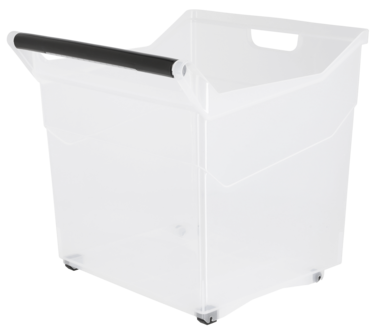 Förvaringsbox med handtag och hjul