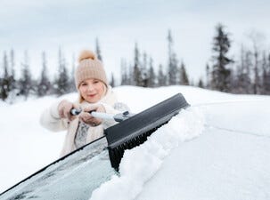 Kungs Star-is snöborste bil med isskrapa, teleskop 93-125 cm