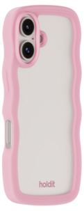 Holdit Wavy Case iPhone 16 mobilskal transparent
