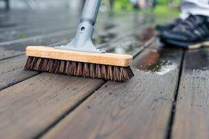 Anza terrassborste med skaft, 19 cm