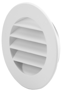 Fresh D140 galler yttervägg plast, med anslutningsstos