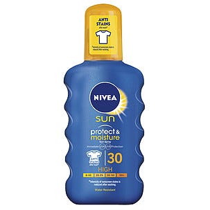 Solskydd Nivea Sun, Protect & Moisture Spray SPF30