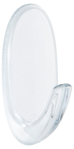 Command Small Itsekiinnittyvä koukku, läpinäkyvä, 2 kpl