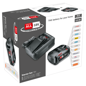 Bosch batteri och laddare 18 V 1 x 2,5 Ah AL 18V-44