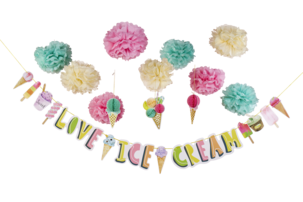 Festdekorasjoner med iskremtema