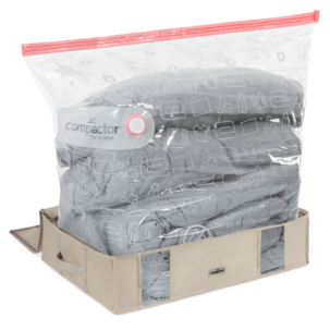 Vakuumpåse med förvaringslåda, stapelbar