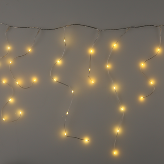 Mini LED Jääpuikkovalosarja, lämmin valkoinen, jatkosarja, 2,5 m