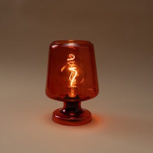 Märta liten bordslampa glas retro orange 25 cm, Northlight