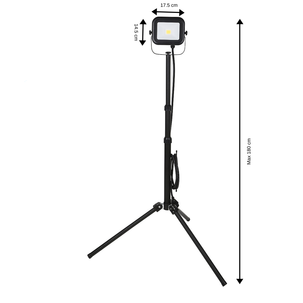LED-strålkastare med stativ 30 W, 2550 lm