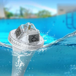 Digital pooltermometer med trådlös inomhusmottagare