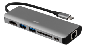 USB-C dockningsstation Deltaco USBC-1266