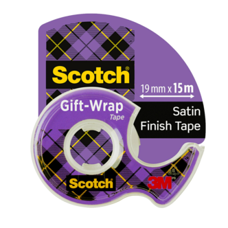 Scotch Giftwrap tejphållare med matt tejp, 19 mm x 15 m