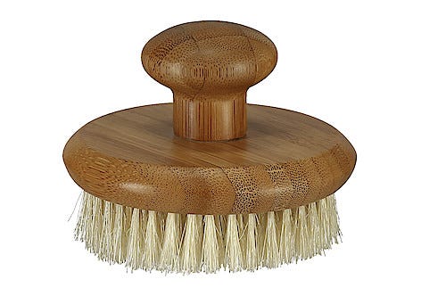 Rund badborste bambu 9,5 cm