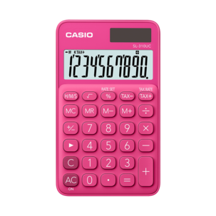 Casio SL-310UC bordsräknare, solcell och batteri