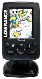 Sjökortsplotter med ekolod, Lowrance Elite-4