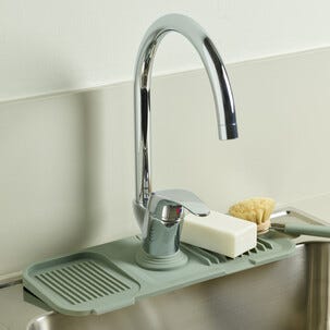 Stänkskydd för kökskran och diskbänk, silikon, 15 x 37 cm