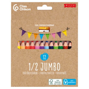 Sense Jumbo fargeblyanter, 12-pakning