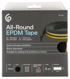 Allround tetningslist, svart