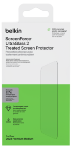 Skärmskydd för iPhone 15 Pro, Belkin ScreenForce UltraGlass 2