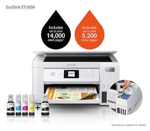 Epson Ecotank ET-2856 Tulostin, jossa skanneri ja LCD-näyttö