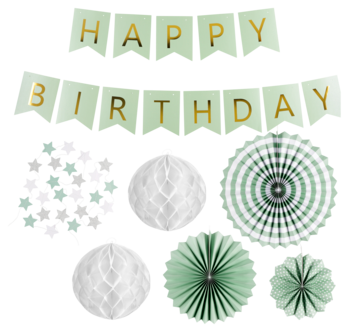 Partysett blå/grønn