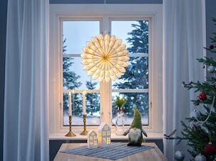 Adventsstjärna papp blomma 46 cm, Northlight